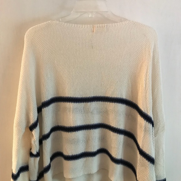 Blue & White Stripped Lightweight Sweater - Picture 1 of 2